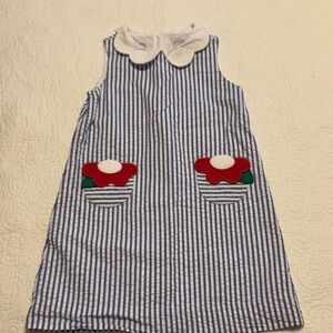 Florence Eiseman Blue and White Striped Dress